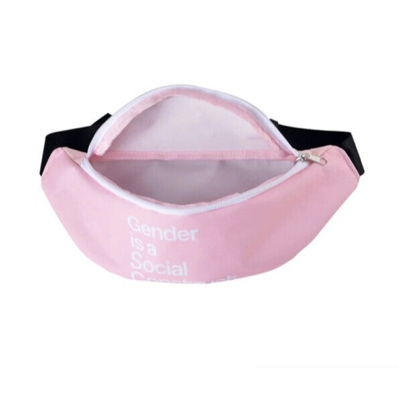 The Phluid Pink Gender is a Social Construct Fanny Pack Unisex - Picture 4 of 4